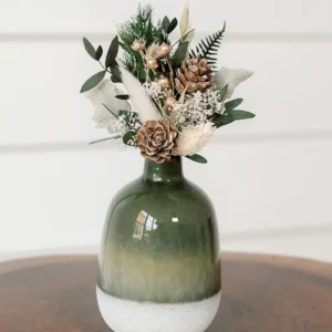 Olive Ceramic Vase