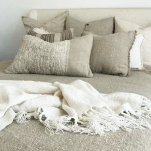 Ivory Linen Throw